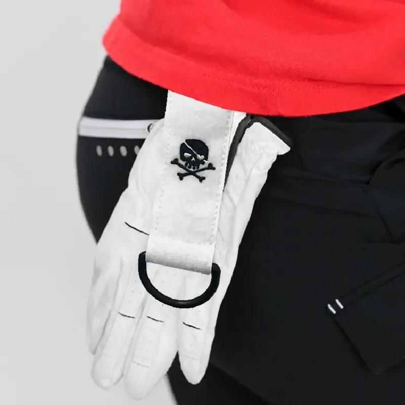 Golf Equipment Used - 1-4 個カラビナ付きスカルパターンスカルマジックテープクリーニングタオルゴルフクリーニングタオルゴルフ拭き布ゴルフタオルカラビナ